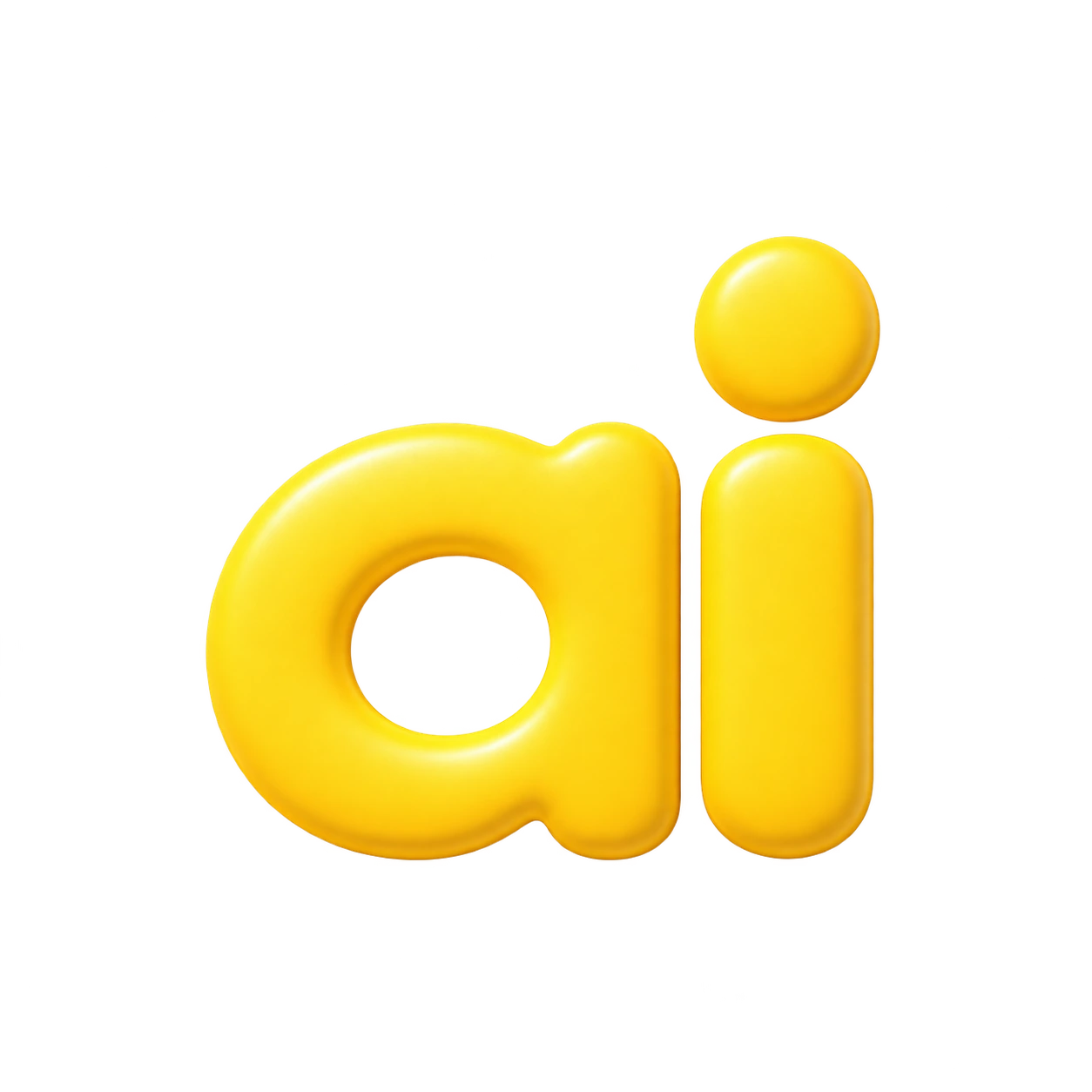 Agent ID 黄色立体 ai 字标